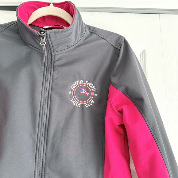 Port Authority Jacket Corpus Christi Yacht Club Women's M Gray and Pink - Picture 3 of 9